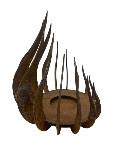 świecznik 1-a.png Świecznik Lacrima Ignis rozmiar L - ze stali rdzewionej kolor rdzy - hortus ferri