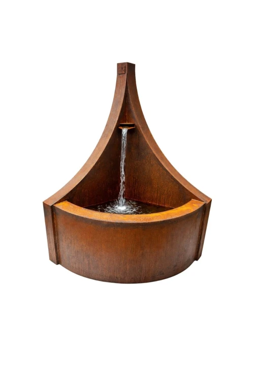 Fontanna aqua angulo - ze stali corten - Hortus Ferri