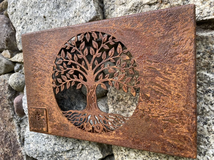 Obraz 3D, Arbor Vitae 001, drzewo życia, dekoracja ścienna ze stali corten, stal korten