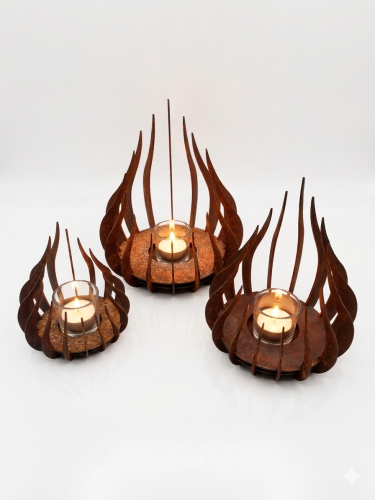 Świecznik Lacrima Ignis - Corten wizualizacja 001 (3).png